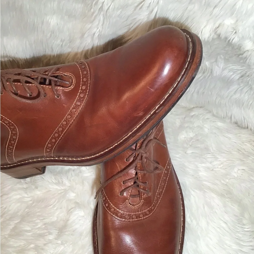 Cole haan Mens  brown leather Oxford dress shoes size 10